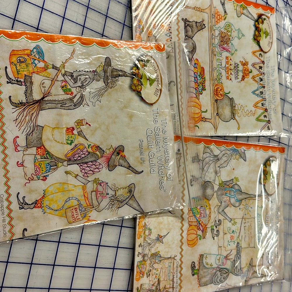 Crabapple Hill: The Mystery of The Salem Witches’ Quilt Guild panel #1, #2 & #3